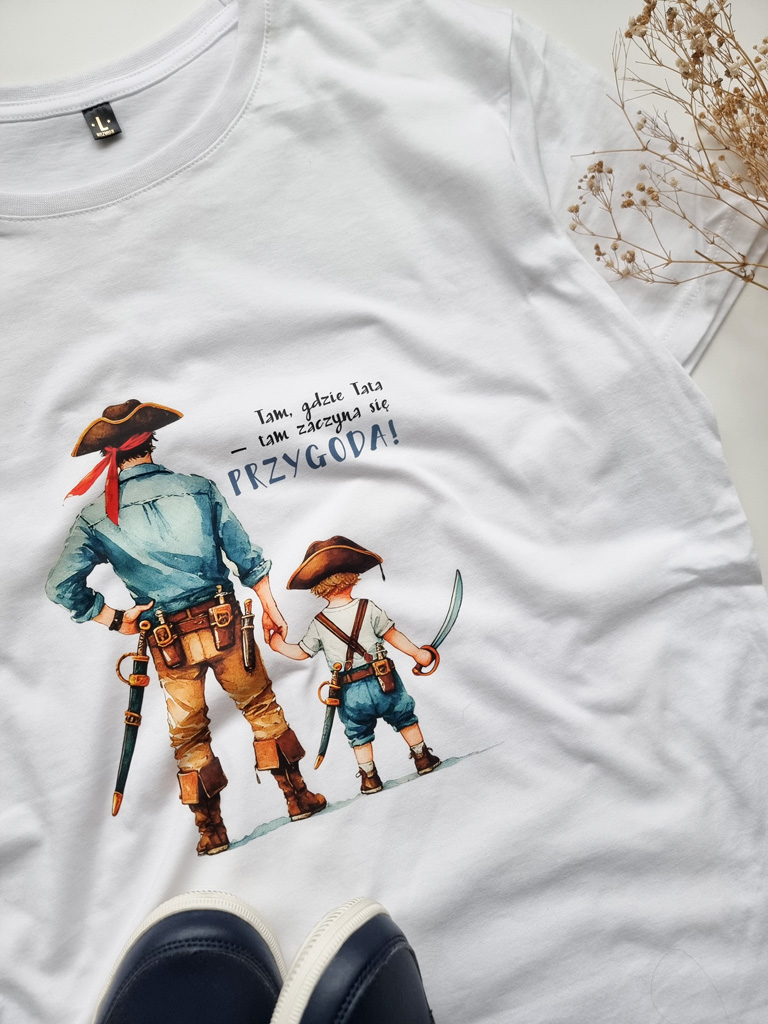 Koszulka męska Tam, gdzie Tata - tam zaczyna się przygoda!