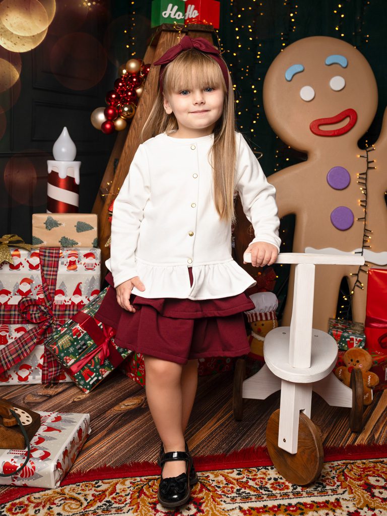 Bluza z baskinką ecru