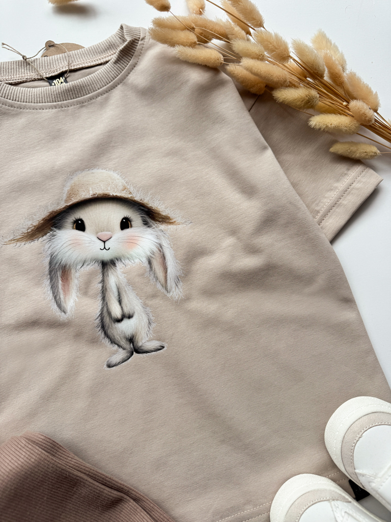 Koszulka dziecięca króliś w kapeluszu