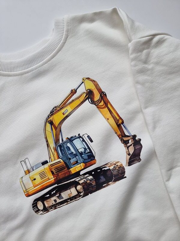 Bluza ecru koparka rozmiar 116