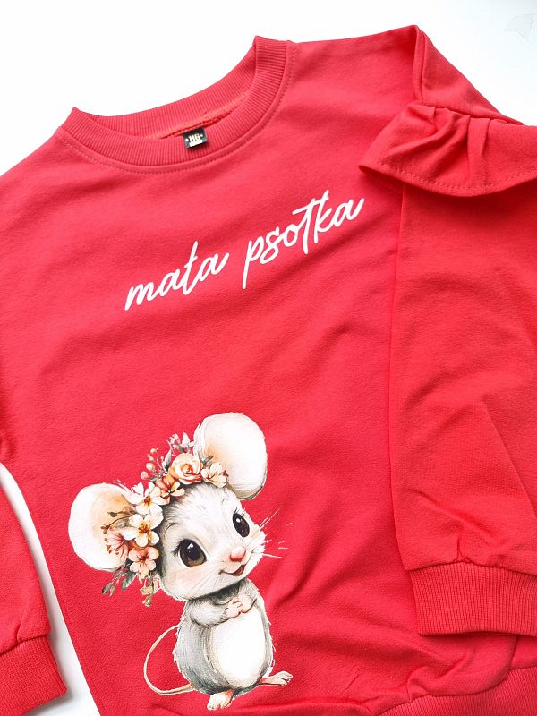 Bluza koralowa mała psotka rozmiar 116