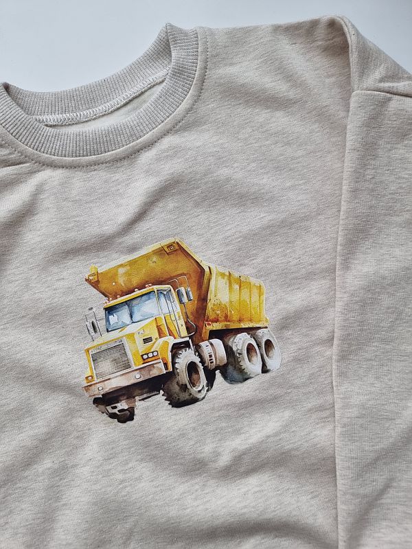 Bluza beż melanż wywrotka rozmiar 116