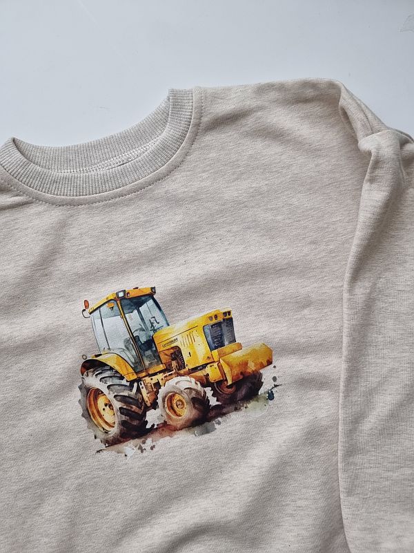 Bluza beż melanż traktor rozmiar 116