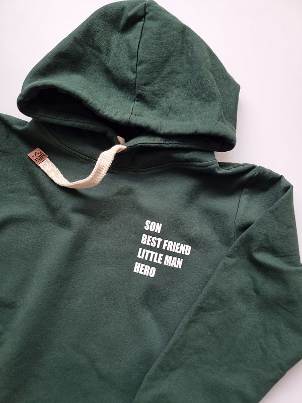 Bluza z kapturem zielona son-hero rozmiar 116