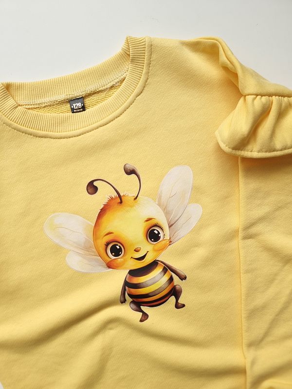Bluza żółta z pszczółką rozmiar 128