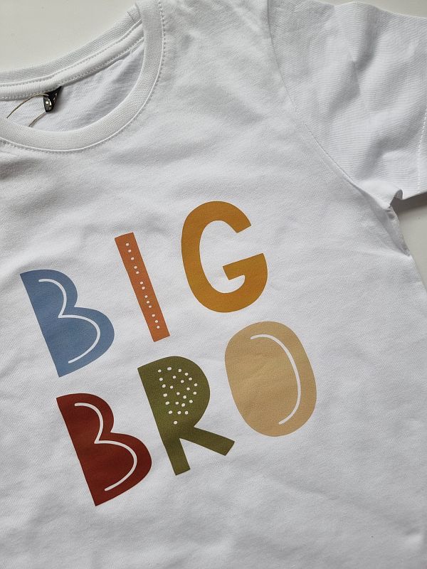 Koszulka biała krótki rękaw big bro rozmiar 134