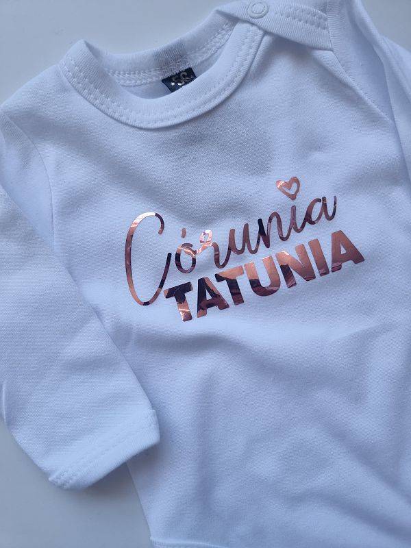 Body białe długi rękaw córunia tatunia rozmiar 56