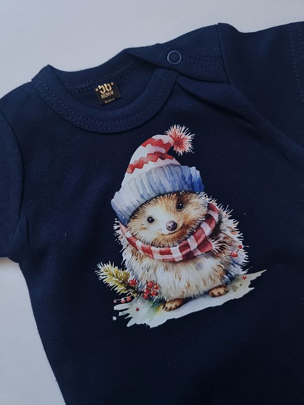 Body granatowe krótki rękaw jeżyk rozmiar 56