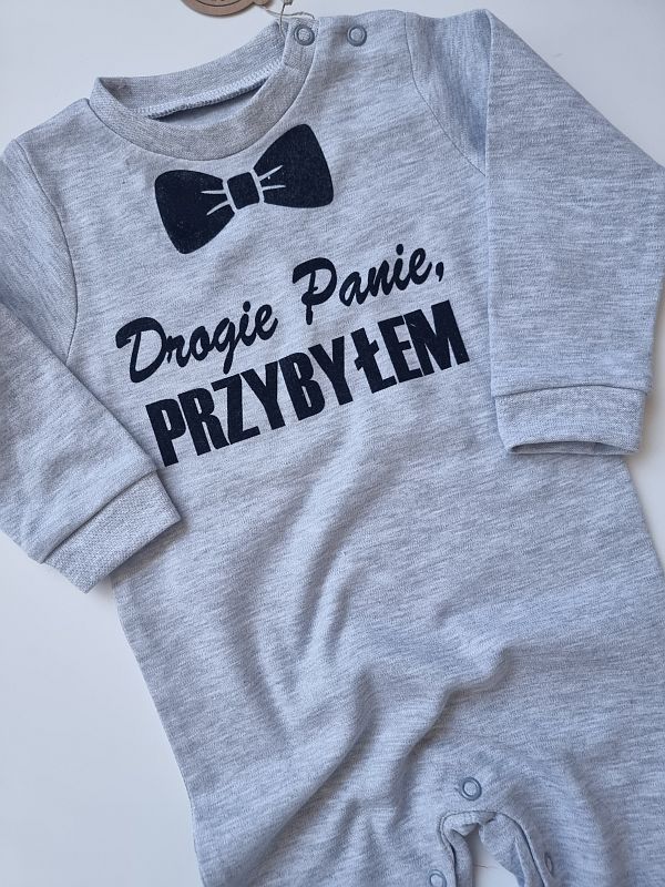 Pajac bez stópek szary drogie panie przybyłem rozmiar 74