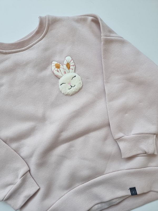 Bluza brudny róż buzia królika rozmiar 104