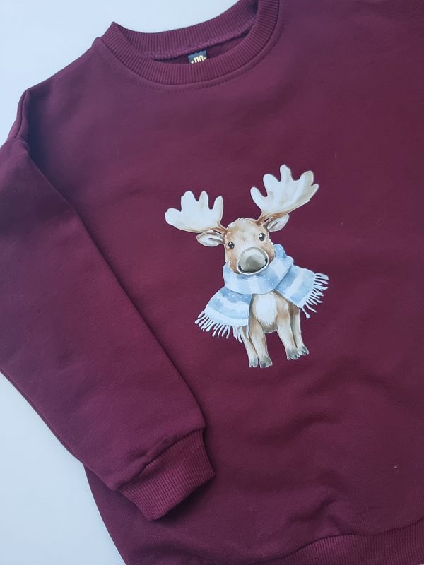 Bluza bordowa renifer rozmiar 110