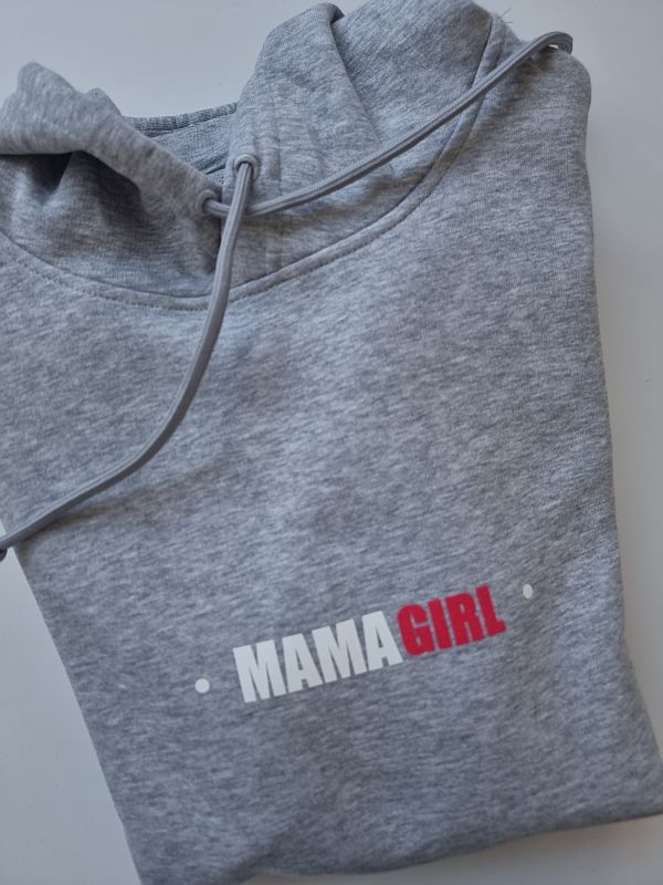 Bluza damska z kapturem szara mama girl rozmiar XS