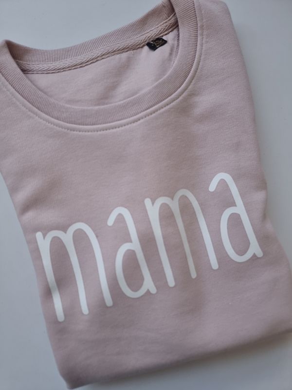 Bluza damska bez kaptura brudny róż mama rozmiar XS