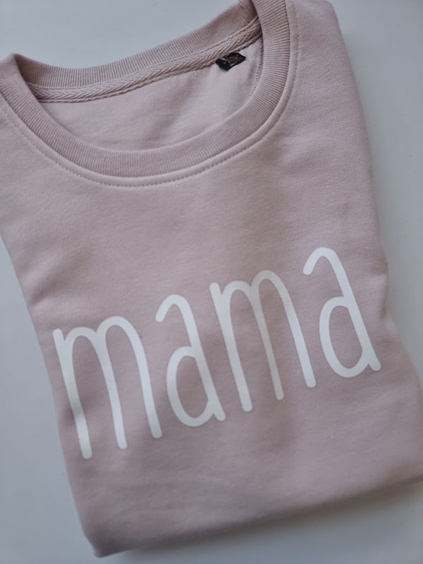 Bluza damska bez kaptura brudny róż mama rozmiar XS