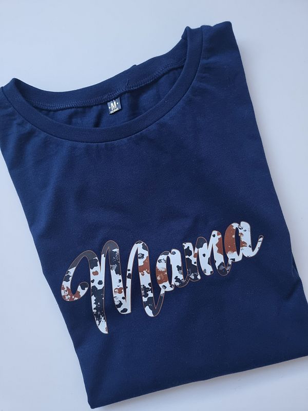 Koszulka damska granatowa mama rozmiar M