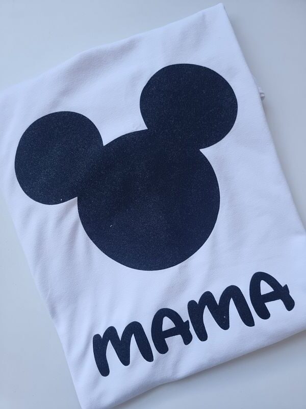 Koszulka damska biała myszka mama rozmiar XL