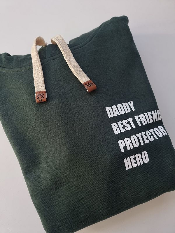 Bluza z kapturem czarna męska daddy - hero rozmiar XS