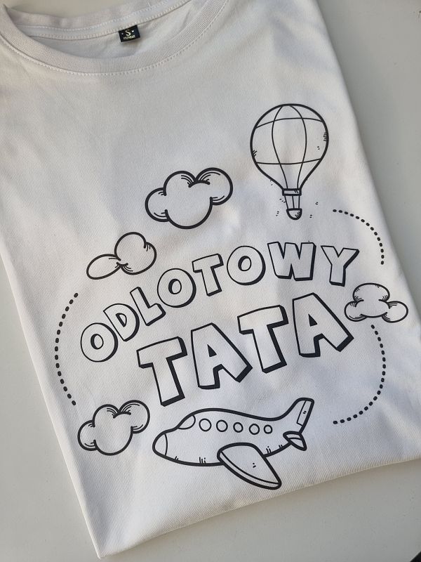 Koszulka biała męska odlotowy tata rozmiar S