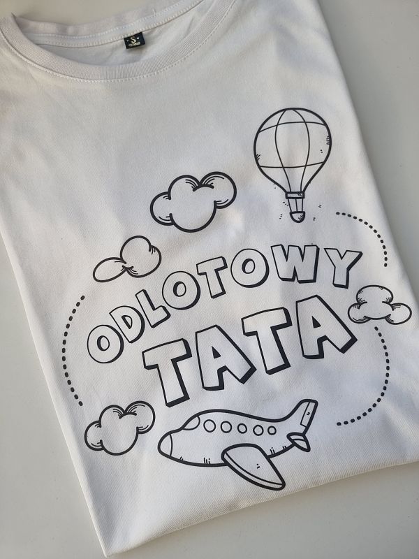 Koszulka biała męska odlotowy tata rozmiar S