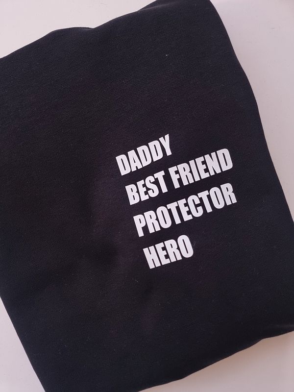 Bluza z kapturem czarna męska daddy - hero rozmiar M