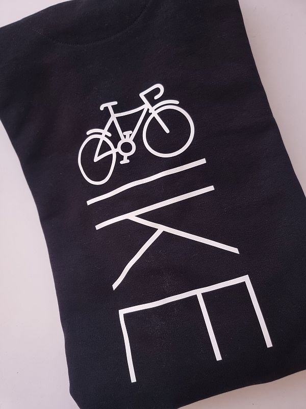 Bluza z kapturem czarna męska bike na plecach rozmiar M