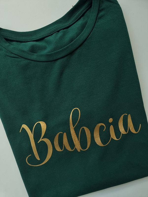 Koszulka damska zielona babcia rozmiar M