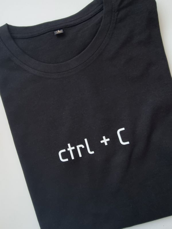 Koszulka czarna męska ctrl c rozmiar L