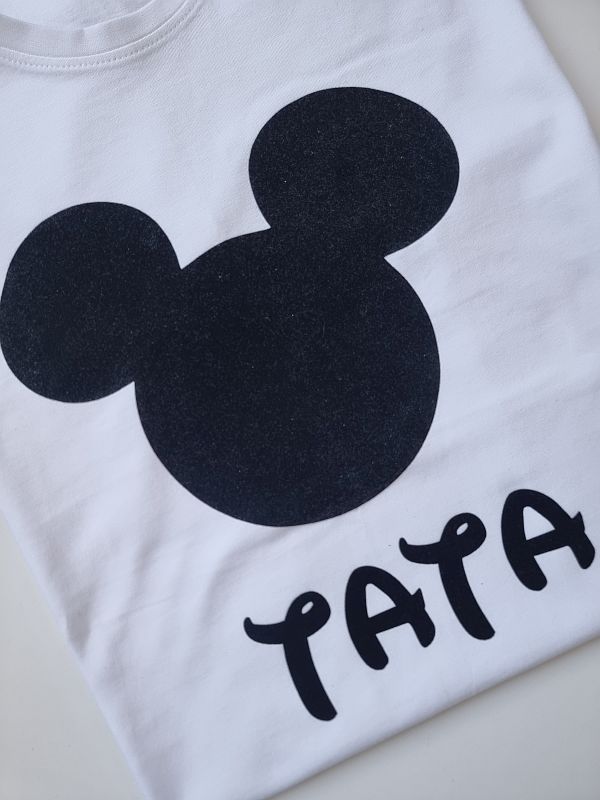 Koszulka biała męska tata myszka rozmiar XL