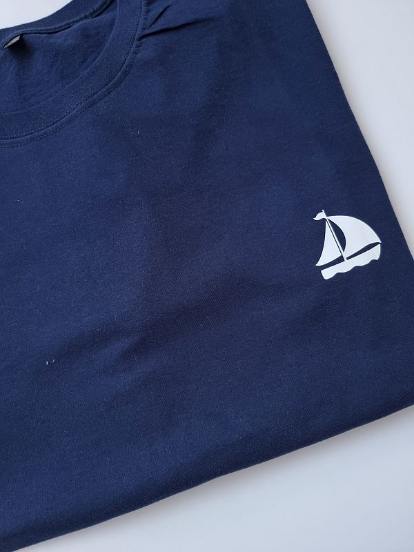 Koszulka granatowa męska logo statku rozmiar XXL