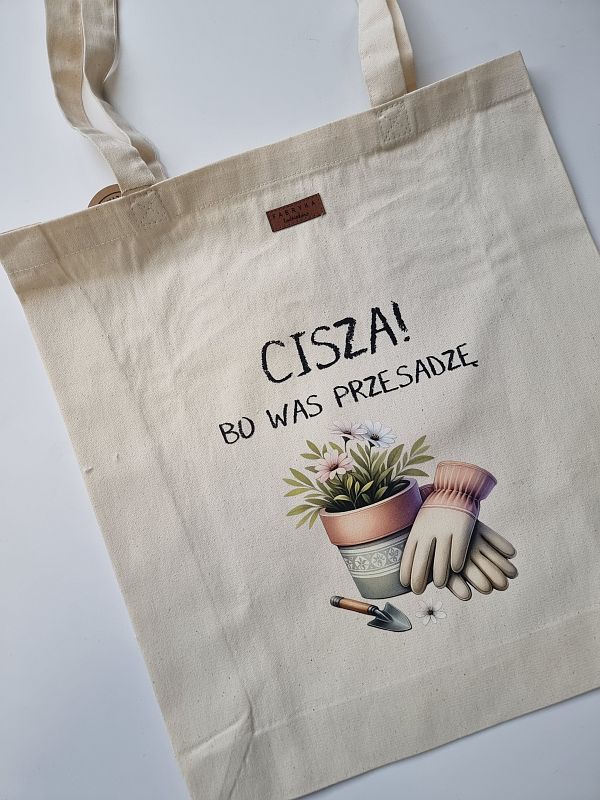 Torba ecru cisza bo was przesadzę