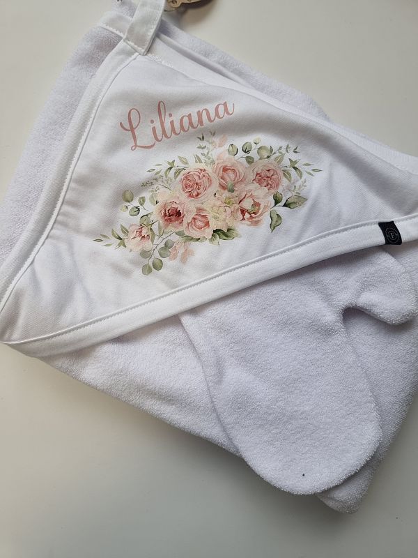 Okrycie kąpielowe kwiaty Liliana