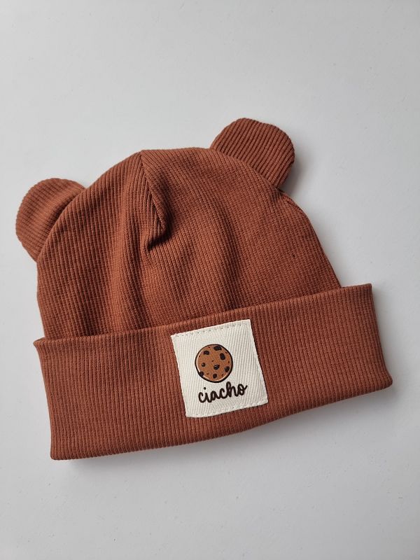 Czapka cynamonowa ciacho rozmiar 0-6M