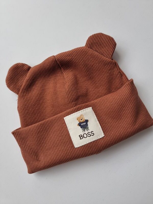 Czapka cynamonowa misio boss rozmiar 0-6M