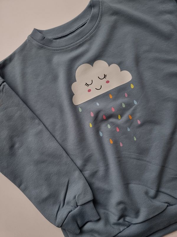 Bluza niebieska chmurka rozmiar 116