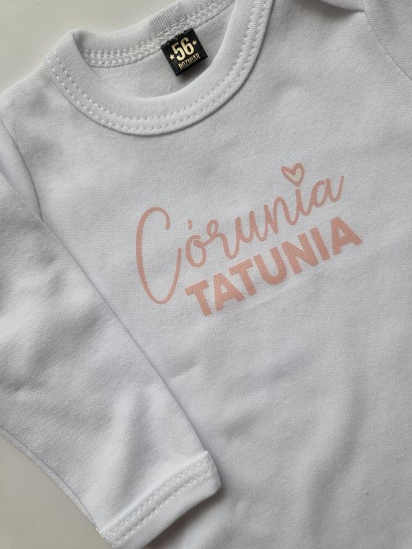 Body białe długi rękaw córunia tatunia rozmiar 56