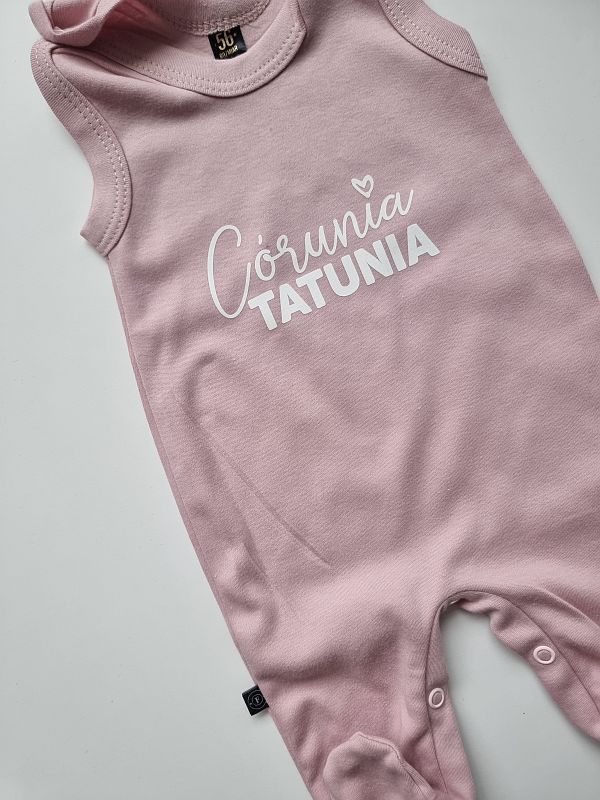 Śpiochy brudny róż córunia tatunia rozmiar 56