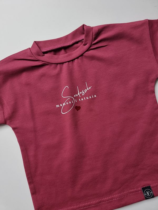 Koszulka malaga krótki rękaw serduszko mamusi i tatusia rozmiar 80