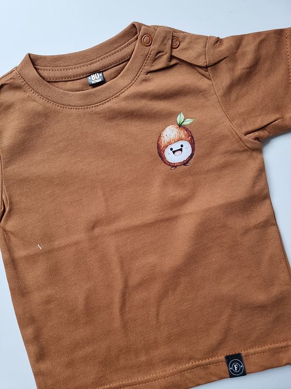 Koszulka cynamonowa krótki rękaw kokos rozmiar 80