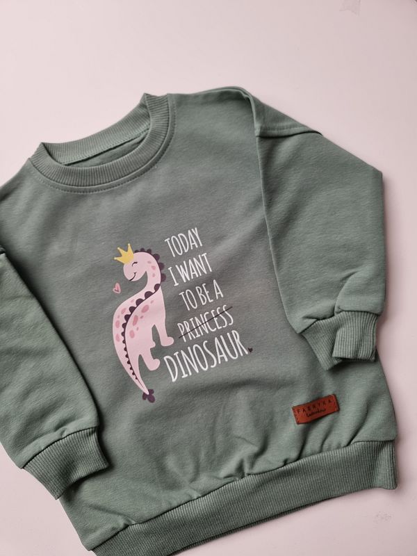 Bluza zielona dinozaur rozmiar 80