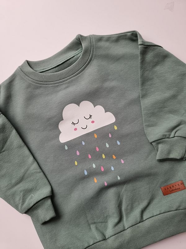 Bluza zielona chmurka rozmiar 80