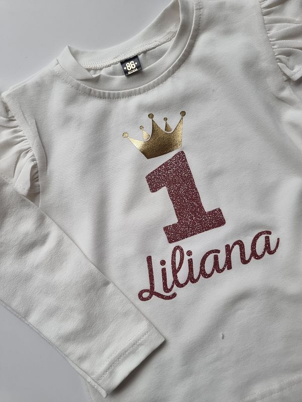 Koszulka ecru długi rękaw Liliana rozmiar 86