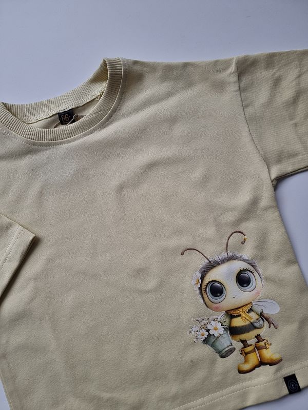 Koszulka masełkowa krótki rękaw pszczółka rozmiar 86