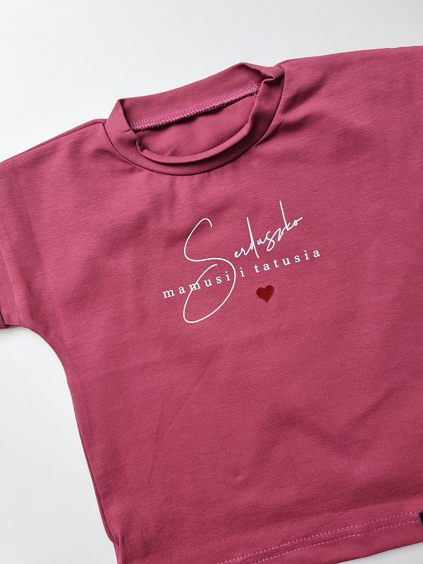 Koszulka malaga krótki rękaw serduszko mamusi i tatusia rozmiar 86