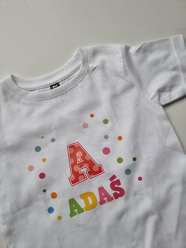 Koszulka biała krótki rękaw Adaś rozmiar 92