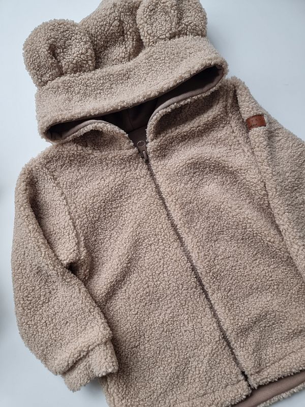 Bluza teddy z uszkami misia rozmiar 98