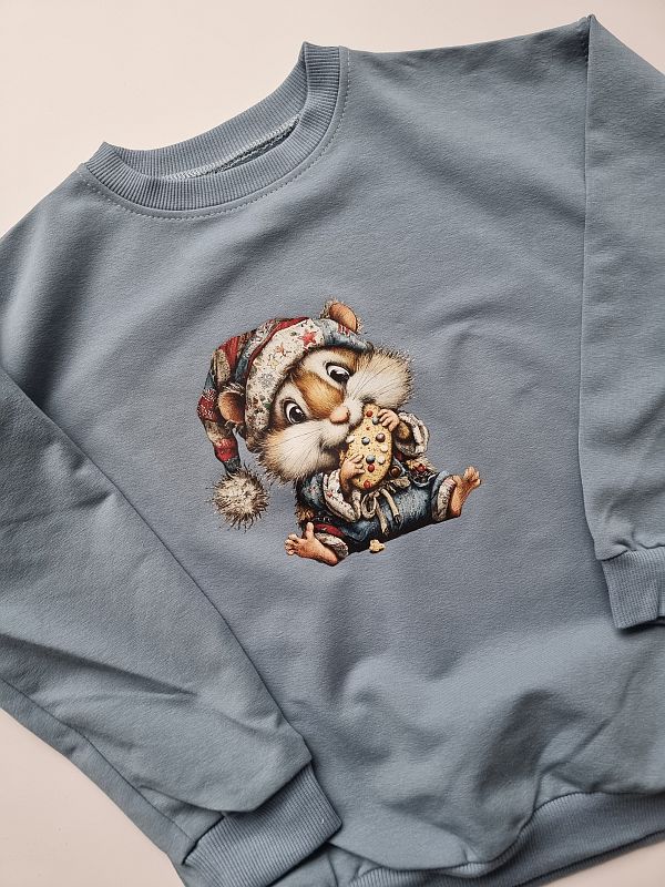 Bluza niebieska chomik rozmiar 122