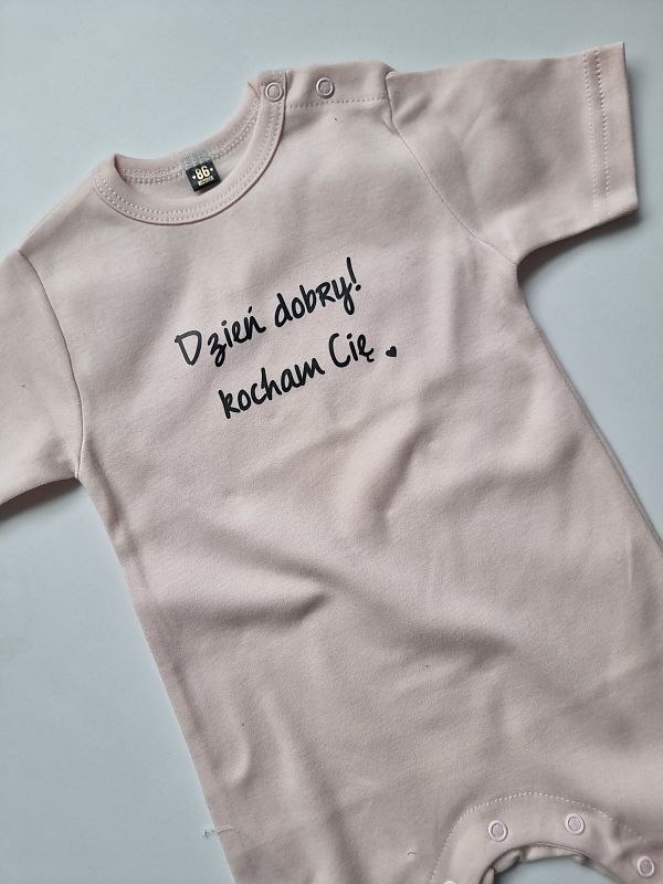 Pajac morelowy bez stópek dzień dobry kocham cię rozmiar 86