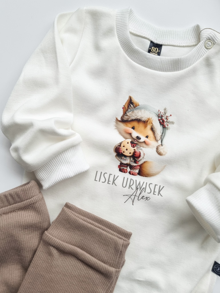 Body niemowlęce lisek urwisek z ciasteczkiem