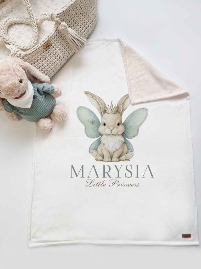 Kocyk dla niemowląt króliczek little princess