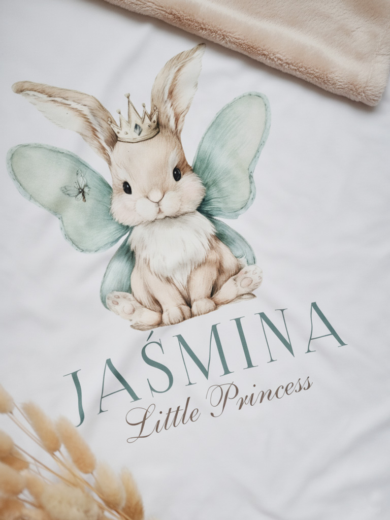 Kocyk dla niemowląt króliczek little princess